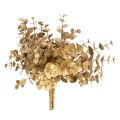 Floristik24 Eucalyptus artificiel, branche décorative dorée pour décoration de table, 24 cm