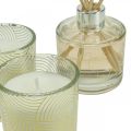 Floristik24 Coffret cadeau parfum d&#39;ambiance bougies parfumées dans un verre senteur vanille