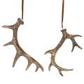 Floristik24 Pendentifs décoratifs rustiques en forme de bois de cerf pour mur ou arbre, 15 cm, lot de 6