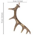 Pendentifs décoratifs rustiques en forme de bois de cerf pour mur ou arbre, 15 cm, lot de 6 | Floristik24.be