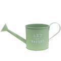 Floristik24 Pot de fleur arrosoir zinc vert menthe Ø16,5cm H17cm