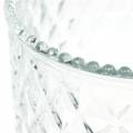 Floristik24 Vase en verre décoratif en verre diamant vase à fleurs transparent 2pcs