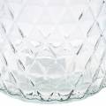 Floristik24 Vase en verre décoratif en verre diamant vase à fleurs transparent 2pcs