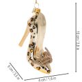 Ornement en verre en forme de chaussure à motif léopard, décoration pour sapin de Noël, 13 cm, lot de 2 | Floristik24.be