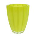 Floristik24 Vase en verre &quot;Bloom&quot; citron vert Ø14cm H17cm