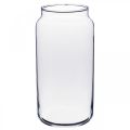 Floristik24 Vase à fleurs en verre vase en verre clair décoration de table Ø8cm H20cm