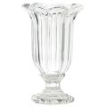 Floristik24 Vase en verre avec pied vase à fleurs en verre Ø13,5cm H22cm