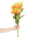 Fleurs artificielles Gloriosa orange à longues tiges pour vases, 80 cm, lot de 3 | Floristik24.be