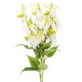 Floristik24 Fleur artificielle Gloriosa, blanche et jaune, élégante branche fleurie décorative, 80 cm, lot de 3