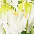 Fleur artificielle Gloriosa, blanche et jaune, élégante branche fleurie décorative, 80 cm, lot de 3 | Floristik24.be