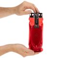 Bougie funéraire rouge, couvercle noir, bougie commémorative 4 jours 23 cm | Floristik24.be