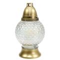 Floristik24 Lampe tombale en forme de sphère 28 h Ø 13 cm H. 24,5 cm dorée