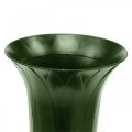 Floristik24 Vase funéraire 42cm vase vert foncé décoration funéraire deuil fleuriste 5pcs