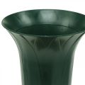 Floristik24 Vases funéraires Décoration funéraire en plastique Vert foncé H31cm 5pcs