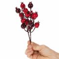Branche de grenadier artificielle à tiges ramifiées, idéale pour la décoration de vases, 19 cm, lot de 4. | Floristik24.be