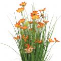 Floristik24 Bouquet d&#39;herbe avec fleurs et papillons Orange 70cm