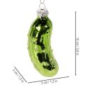 Cornichon de Noël en verre, décoration de sapin à suspendre, 7 cm, lot de 4 | Floristik24.be