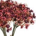 Floristik24 Gypsophile artificielle rouge fleurs artificielles automne 29.5cm 18pcs