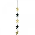 Floristik24 Décoration de Noël pendentif étoile or noir 5 étoiles 78cm