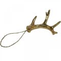 Pendentif de Noël décoration bois décorations d'arbre or 7,5 cm 6 pcs | Floristik24.be