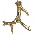 Pendentif de Noël décoration bois décorations d'arbre or 7,5 cm 6 pcs | Floristik24.be