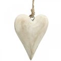 Floristik24 Coeur en bois, coeur décoratif à suspendre, décoration coeur H10cm 4pcs