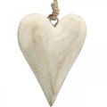 Floristik24 Coeur en bois, coeur décoratif à suspendre, décoration coeur H13cm 4pcs