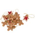 Ornements décoratifs en pain d'épice pour sapin de Noël, 6 cm, lot de 12 | Floristik24.be