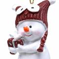 Floristik24 Décorations de sapin de Noël bonhomme de neige à accrocher 8cm 4pcs