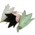 Floristik24 Fleurs en métal, jacinthes des bois à suspendre, décoration printanière, pendentif en métal H10,5cm blanc, rose, vert lot de 3