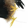 Floristik24 Déco coq à plumes jaune printemps décoration figure pâques 24cm