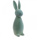 Floristik24 Lapin décoratif lapin de Pâques décoratif floqué gris-vert H47cm