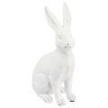 Floristik24 Lapin assis lapin décoratif décoration pierre artificielle blanc H27cm