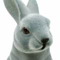 Floristik24 Lapin de Pâques assis bien droit, figurine décorative lapin floqué, décoration de Pâques 3pcs