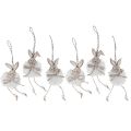 Floristik24 Lapins lapins décoratifs en bois à suspendre blanc naturel 5cm×12cm 6pcs