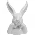 Floristik24 Déco lapin blanc, buste tête de lapin, céramique H21cm