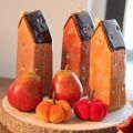Maison miniature décorative en céramique avec fenêtres, 14 cm, lot de 3. | Floristik24.be