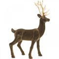 Floristik24 Figurine déco cerf décoratif renne floqué marron H46cm