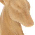 Figurine décorative représentant un cerf couché avec des bois, décor floqué, 58 cm | Floristik24.be