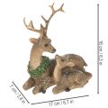 Figurine décorative représentant une famille de cerfs sous la neige, 17 cm | Floristik24.be