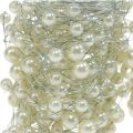 Floristik24 Décoration de mariage, collier de perles décoratif, guirlande de perles, fil décoratif 2,5 m 2pcs