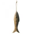 Floristik24 Décoration poisson en bois grand, pendentif poisson bois 29.5cm