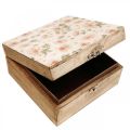 Floristik24 Boîte en bois avec couvercle boîte à bijoux boîte en bois 20×20×9.5cm