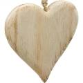 Floristik24 Coeur décoratif Saint-Valentin Coeur en bois à accrocher décoration bois nature 4pcs