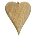 Floristik24 Suspension déco coeur en bois coeur décoration bois à suspendre nature 26cm