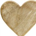 Floristik24 Coeur en bois coeur sur baton déco coeur bois naturel 25,5cm H33cm