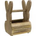 Floristik24 Panier de Pâques lapin décoration de table en bois Pâques Panier de Pâques 13×12×20cm