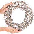 Couronne en bois, couronne décorative, blanc naturel, Ø30cm, H9.5cm | Floristik24.be