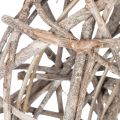 Couronne en bois, couronne décorative, blanc naturel, Ø30cm, H9.5cm | Floristik24.be