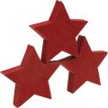Floristik24 Étoiles en bois paillettes rouges étoiles de Noël 3cm 72pcs